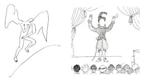 Desenhos de Alvaro Siza e de Manuel Marques de Aguiar