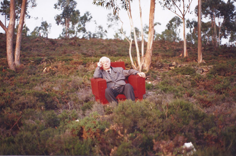 Fernando Lanhas na Serra de Valongo.Fotgrafia de Pedro Lanhas, dcada de 90 